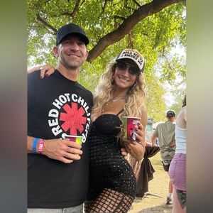 Akira Black Mesh Maxi flare leg pants romper